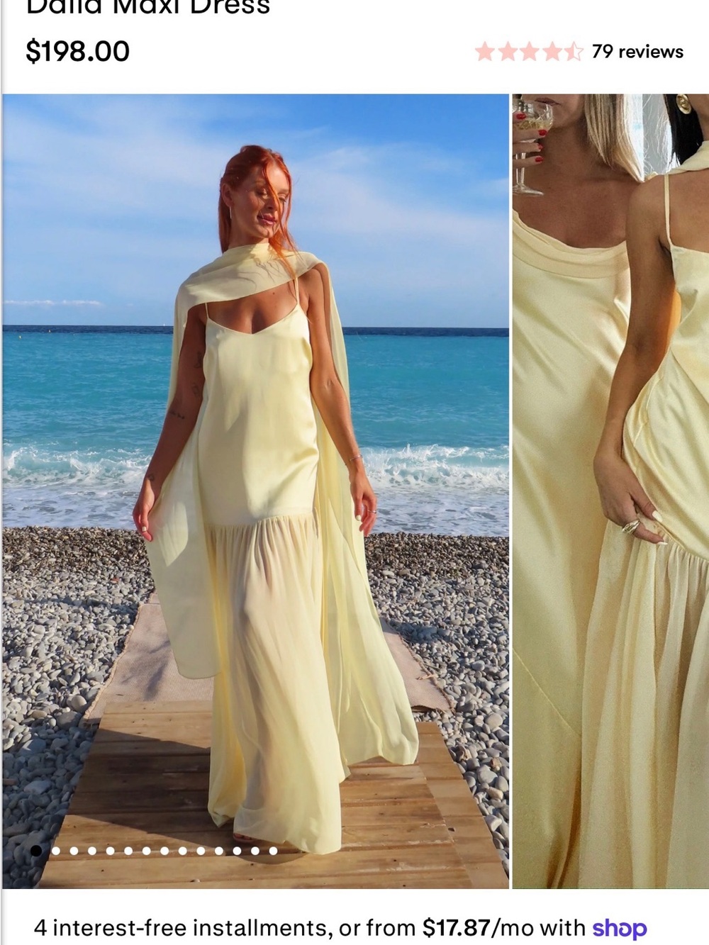 Mumu Dalia Maxi Dress Pale Yellow